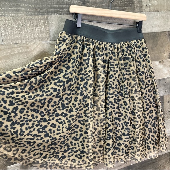 Torrid Leopard Print Mesh Tulle Mini Skirt - Picture 7 of 14